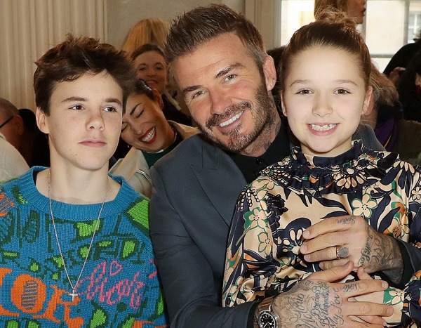 Victoria Beckham's Husband David Beckham and Kids Cheer Her on at Fashion Show